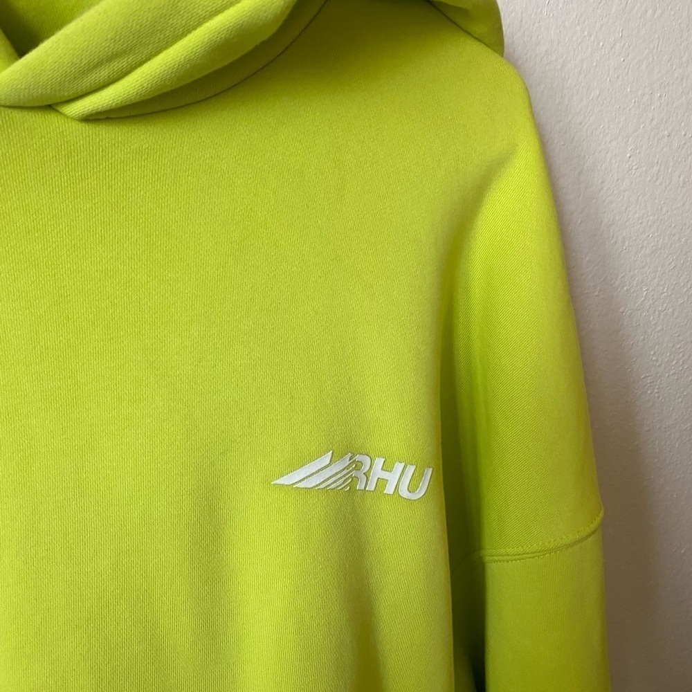 Zara x Rhuigi Men's Lime Green Hoodie Sweatshirt Size XL Pullover Streetwear - Picture 5 of 11